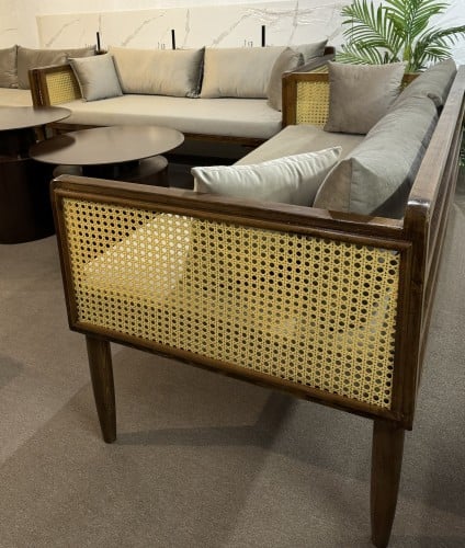 Wooden chairs with the tablecloth, length two mete...