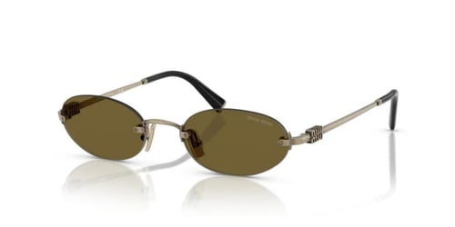 Miu Miu Logo Sunglasses – Old Gold