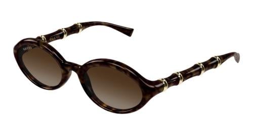 Gucci Oval Bamboo Sunglasses – Black