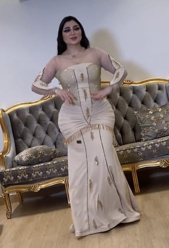 كريب ستريتش أبيض