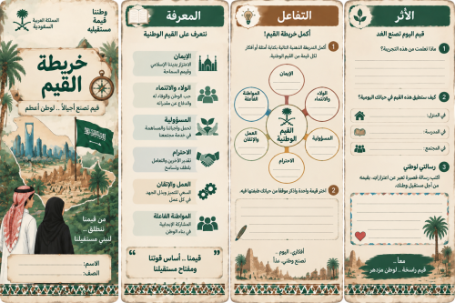 مطوية خريطة القيم الوطنية
