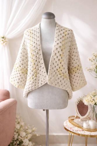 White cardigan