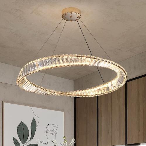 نجفه كريستال ليد ٣ الوان تحكم بالريموت