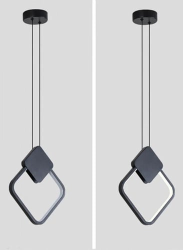 نجف علاقي مودرن باللون الاسود مع 3 انارات