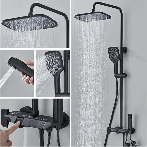 مسطرة شاور مطري بيانو اسود