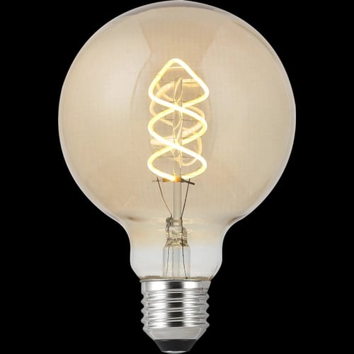 لمبه ديكوريه فلمنت 4 واط قزاز عسلي اضاءه اصفر