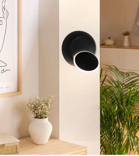 انارة داخلية غطاء اسود مودرن متحرك لون الانارة اصف...