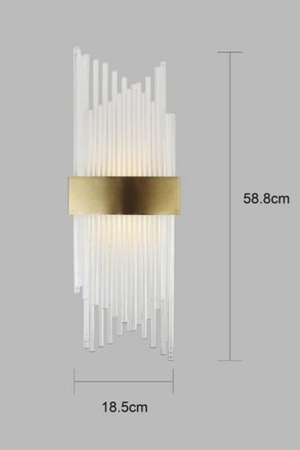 ابليك جداري ذهبي كريستال بالشحن