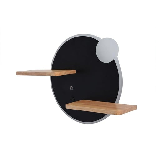 فانوس جداري مودرن اسود بالشحن بإضاءة ليد