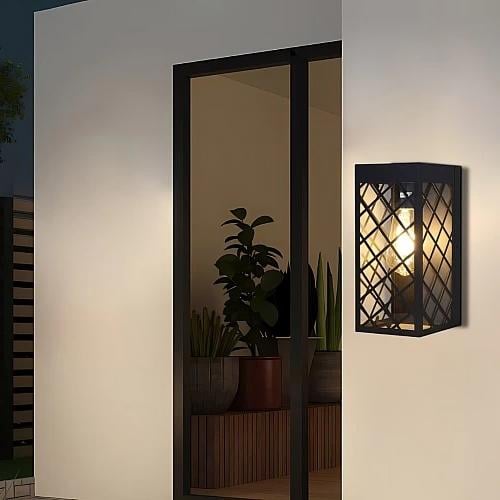 كشاف بوابة جداري غطاء لون اسود