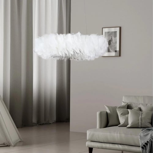 نجف مودرن ريش ابيض E27*6L قطر 50 سم