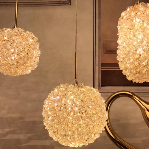 نجفه ثلاثيه كريستال ليد مع 3 انارات