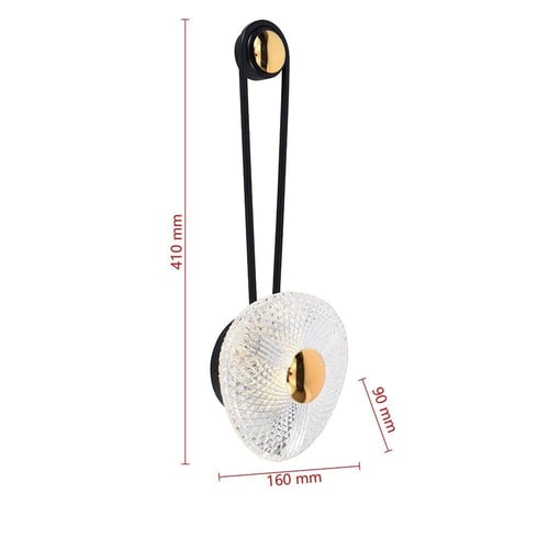 إضاءة جدارية بالشحن كريستال دائري ليد