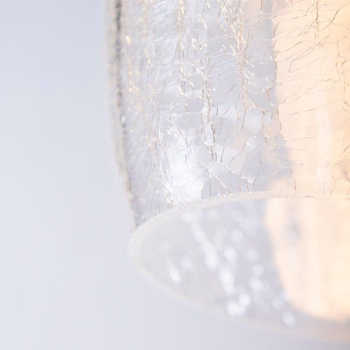 اضاءة جدار خشبية مفرد مع زجاج مزخرف معلق