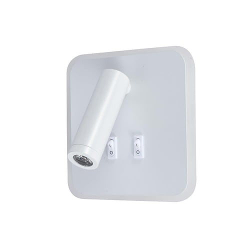 إضاءة جدارية موجهة بالبطارية لون ابيض