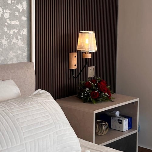 ابليك خشب مفرد بذراع اسود راقي