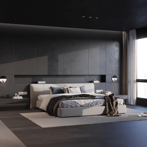 إضاءة جدارية ليد مع إضاءة موجهة بطاريه