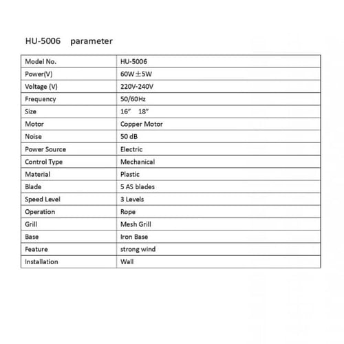 مروحة جداريه لون ابيض