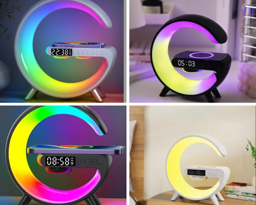 سبيكر بلوتوث مع شاحن وايرلس و إضاءة RGB