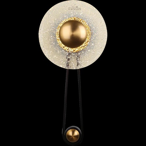 ابليك جداري دائري مودرن مع حلقة ذهبية