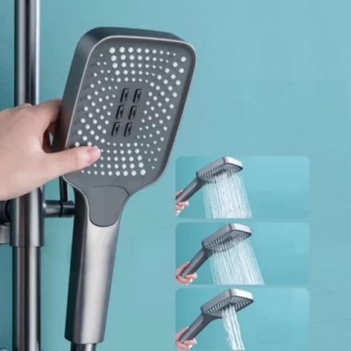 مسطرة شاور مطري بيانو رمادي