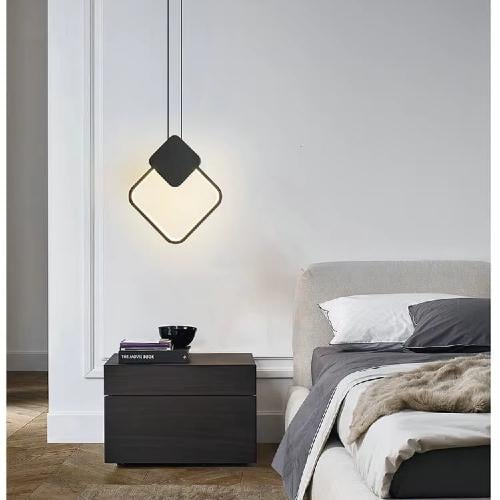 نجف علاقي مودرن باللون الاسود مع 3 انارات