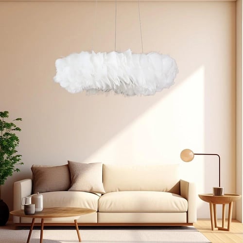 نجف مودرن ريش ابيض E27*6L قطر 50 سم