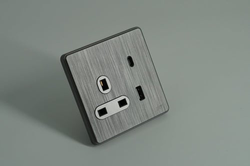بيانو فضي فيش و USB برل TYPEC