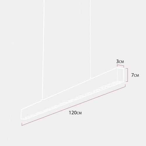 كشاف معلق عدسات 120 سم 50 واط اضاءه اصفر