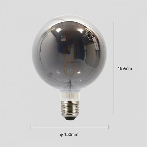 لمبه ديكوريه فلمنت 3 واط قزاز رمادي اضاءه اصفر