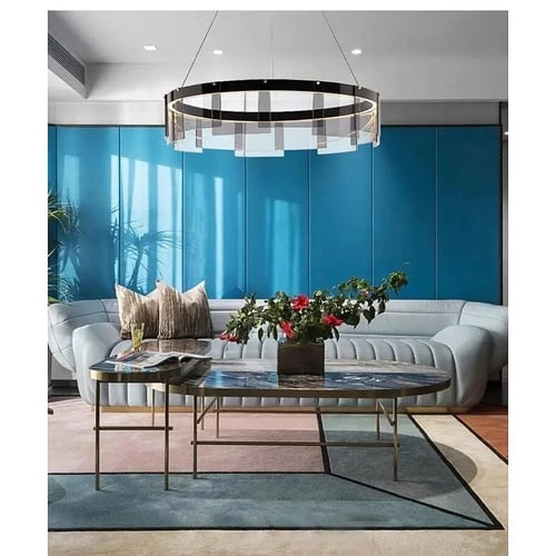 ثريا ليد مودرن اسود مع 3 اضاءات مقاس 60 سم