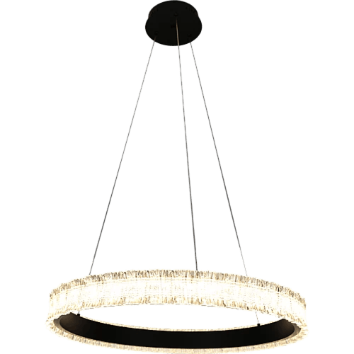 نجف مودرن اسود لون الانارة اصفر 48 واط قطر 40 سم