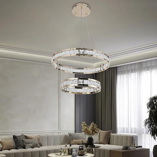 ثريا ليد كريستال دورين ب 3 اضاءات