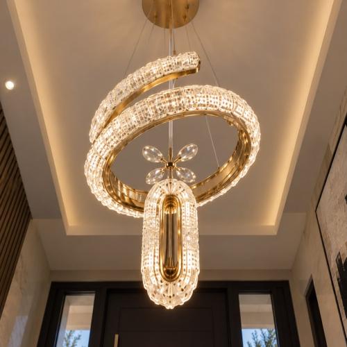 ثريا كريستال مودرن بتصميم هندسي فاخر