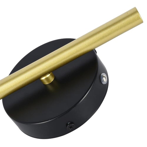 ابجورة حائط دائرية مع عمود لون ذهبي بطاريه بالشحن