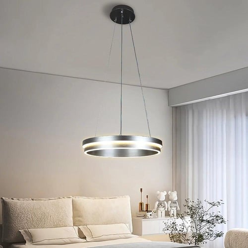 علاقي مودرن حلقة رمادي مع 3اضاءات 55 واط قطر 40 سم