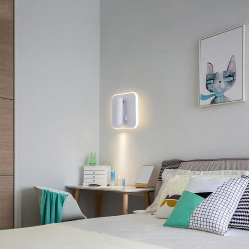 إضاءة جدارية موجهة بالبطارية لون ابيض