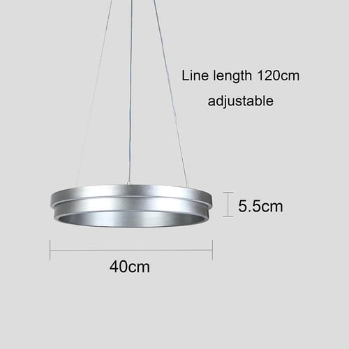 علاقي مودرن حلقة رمادي مع 3اضاءات 55 واط قطر 40 سم