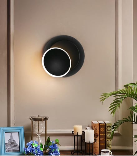 انارة داخلية غطاء اسود مودرن متحرك لون الانارة اصف...