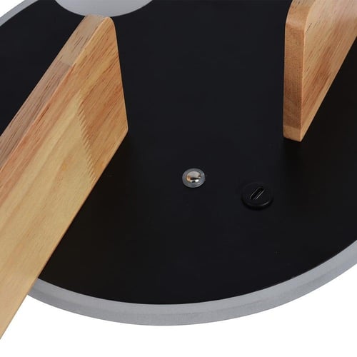 فانوس جداري مودرن اسود بالشحن بإضاءة ليد