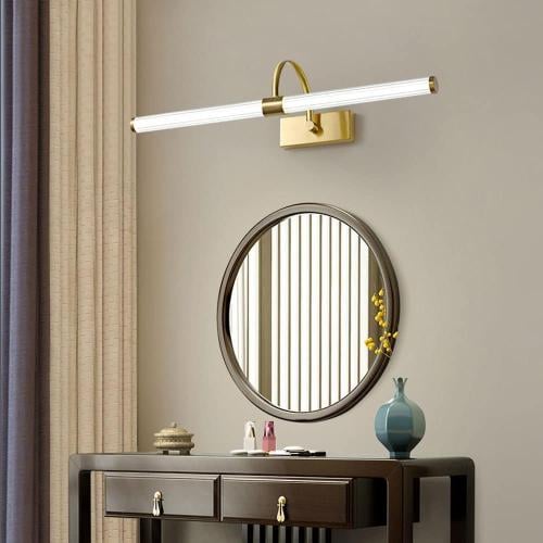 ابليك جداري مغسلة لون ذهبي مع 3اضاءات