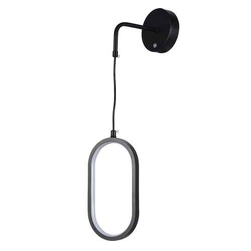 إنارة جدارية معلقة بالبطارية لون اسود