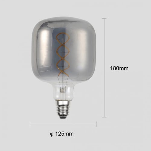لمبه ديكوريه فلمنت 5 واط قزاز رمادي اضاءه اصفر