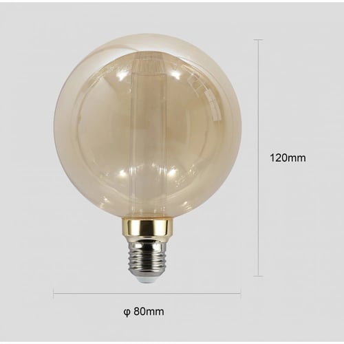 لمبه ديكوريه فلمنت 2.5 واط قزاز عسلي اضاءه اصفر