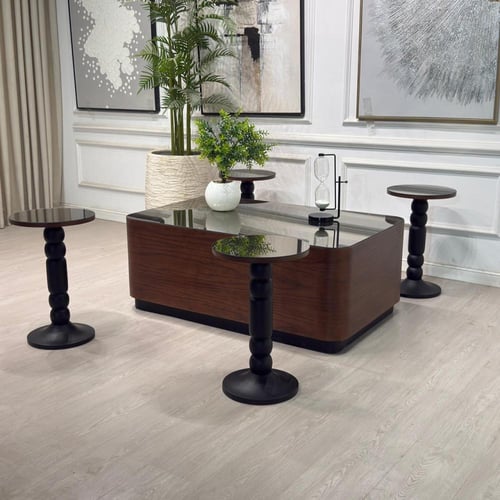 طقم طاولات نما سنديان بني 5قطع