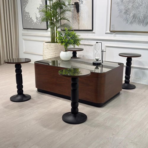 طقم طاولات نما سنديان بني 5قطع