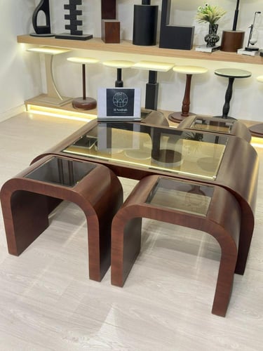 طقم جوز سطح زجاج