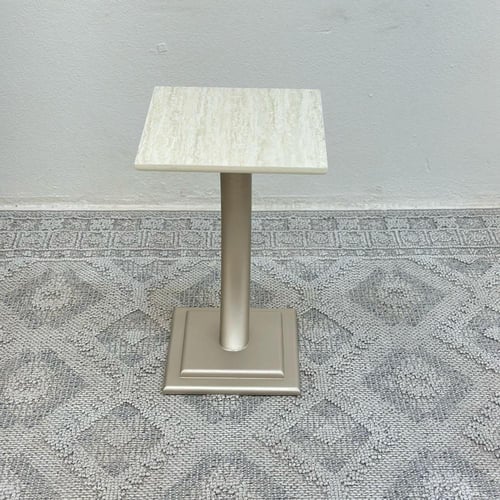 طاولة خدمة سطح بديل الرخام ملمس ناعم قاعده خشب لون...