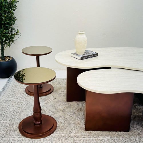 طقم طاولات كلياوي 6قطع بني