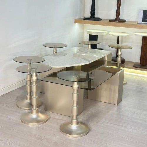 طقم طاولات سما 8قطع لون مكس